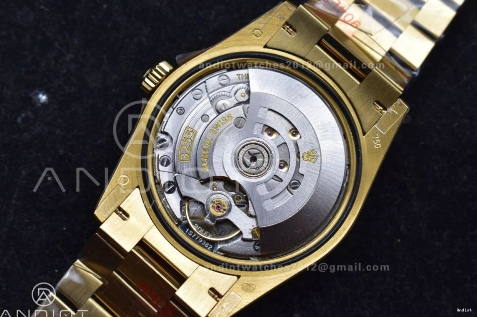 (Gain with Dial YG Gold Steel Square V5 Best vr3255 Edition 36 904L Weight) President QF Bracelet DayDate Diamond on 0225